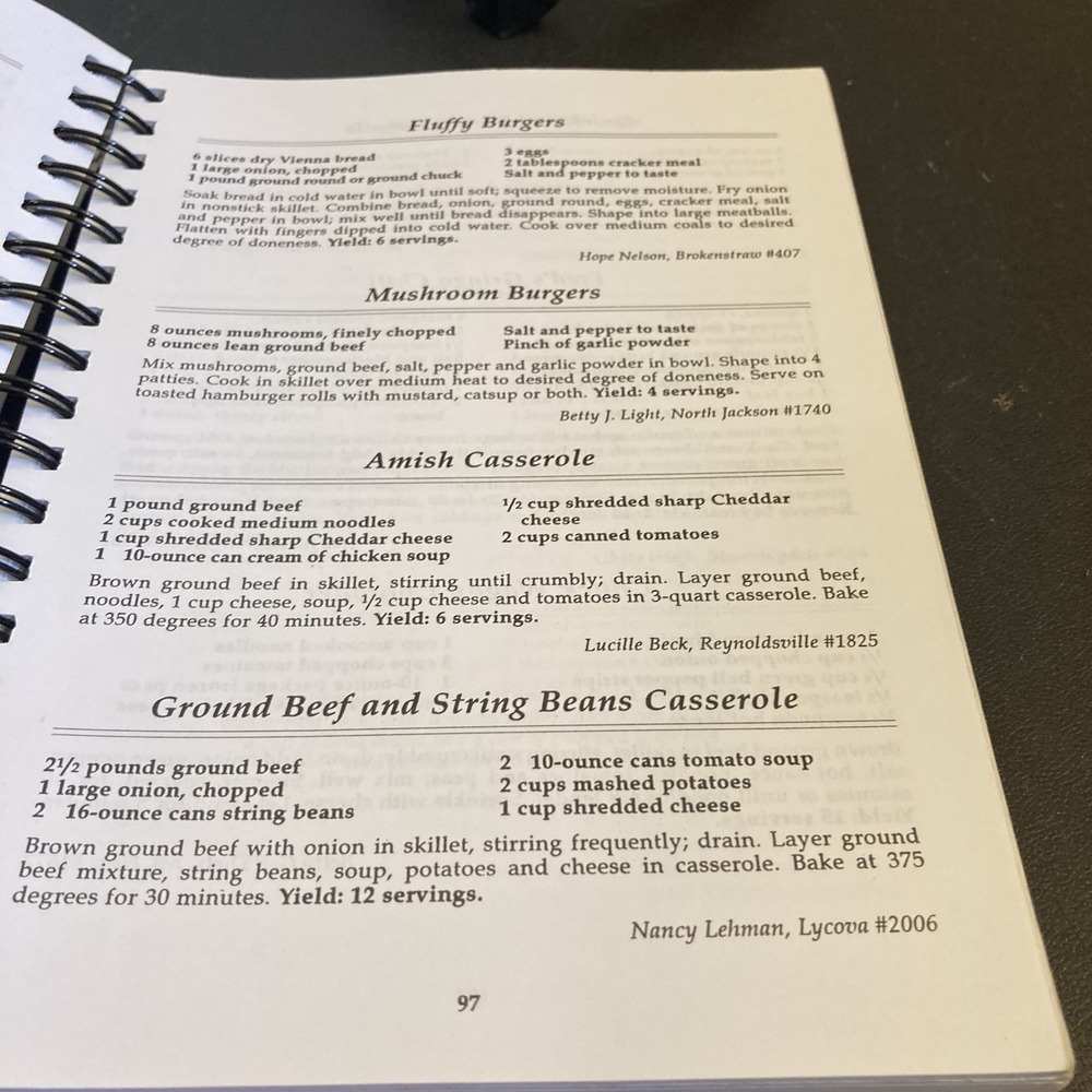 The Pennsylvania State Grange Cookbook - 2nd Printing 1992 Vtg Spiral Recipe HTF - Picture 4 of 6
